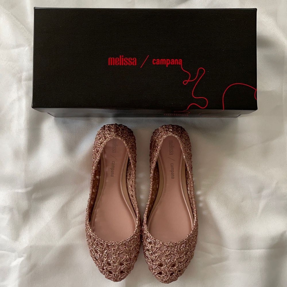 Melissa Luxury Shoes Campana Crochet Flats.